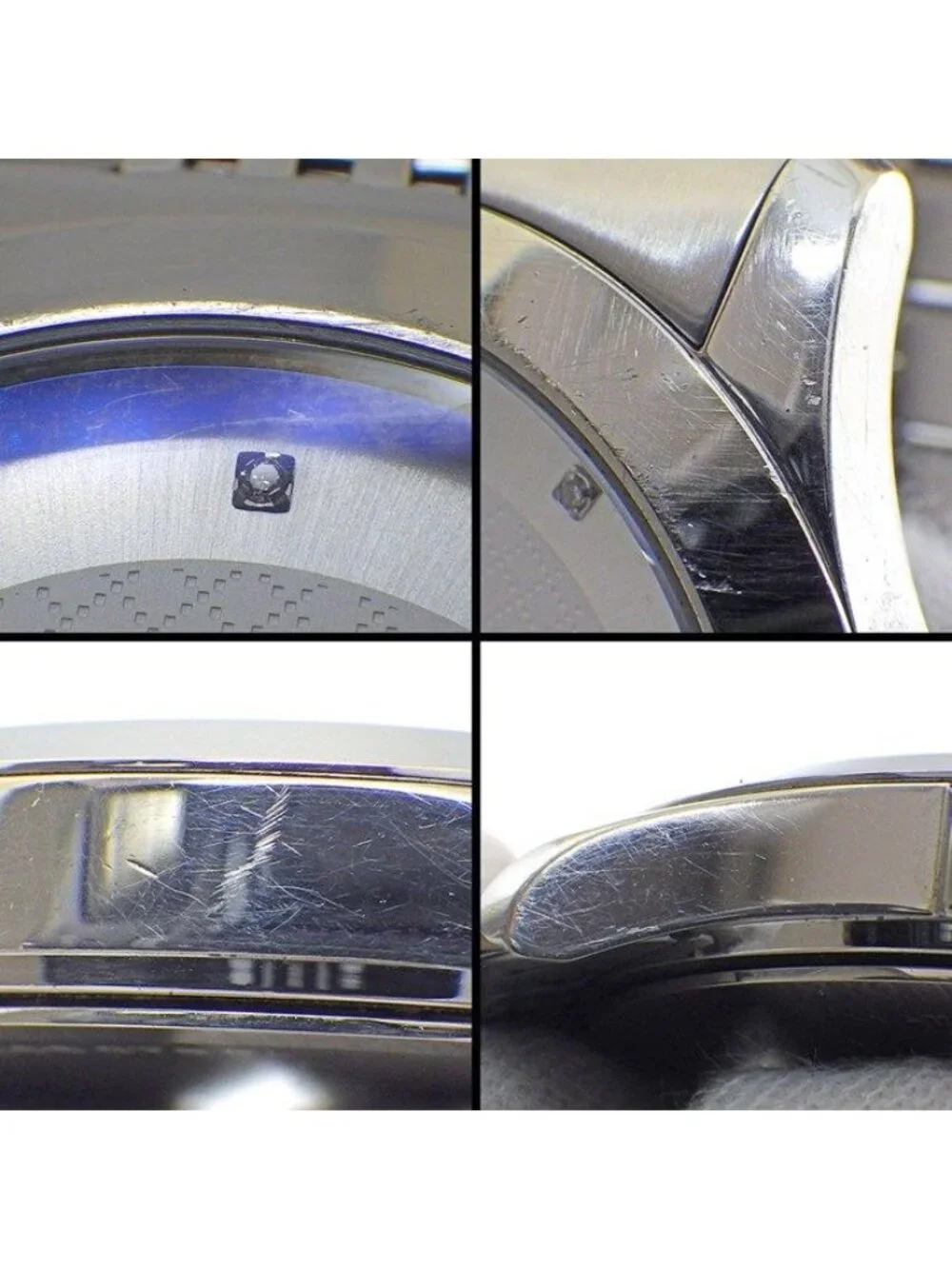 Gucci Watch G-Timeless 126.4 Date Luminous Hand 12 Point Diamond Index Diamante
